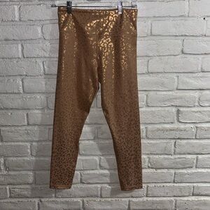 Zyia Active Pink and Gold Leopard leggings size 6-8